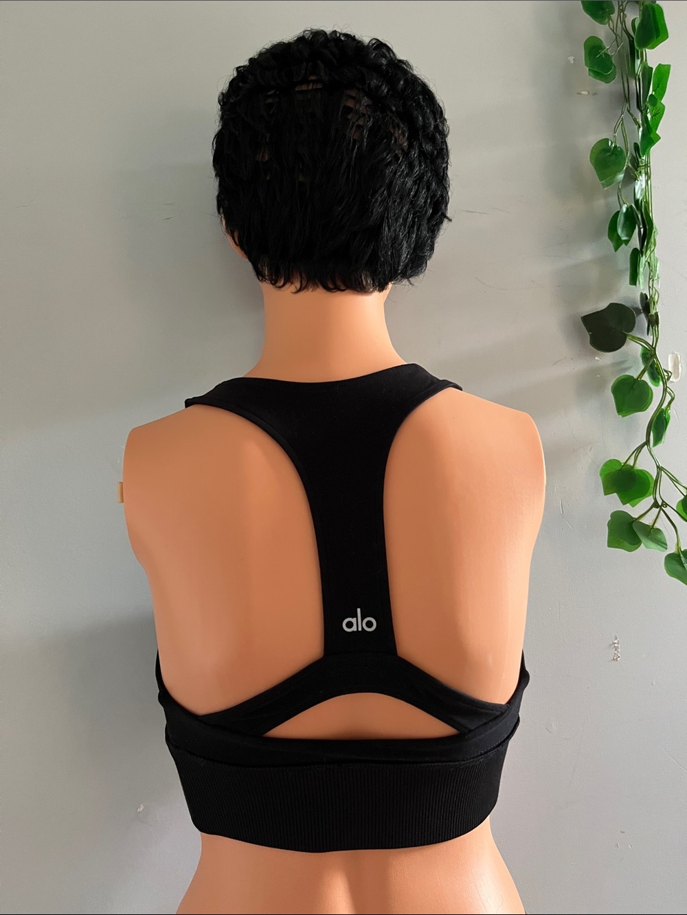 ALO Yoga Black Racerback Cutout Sports Bra